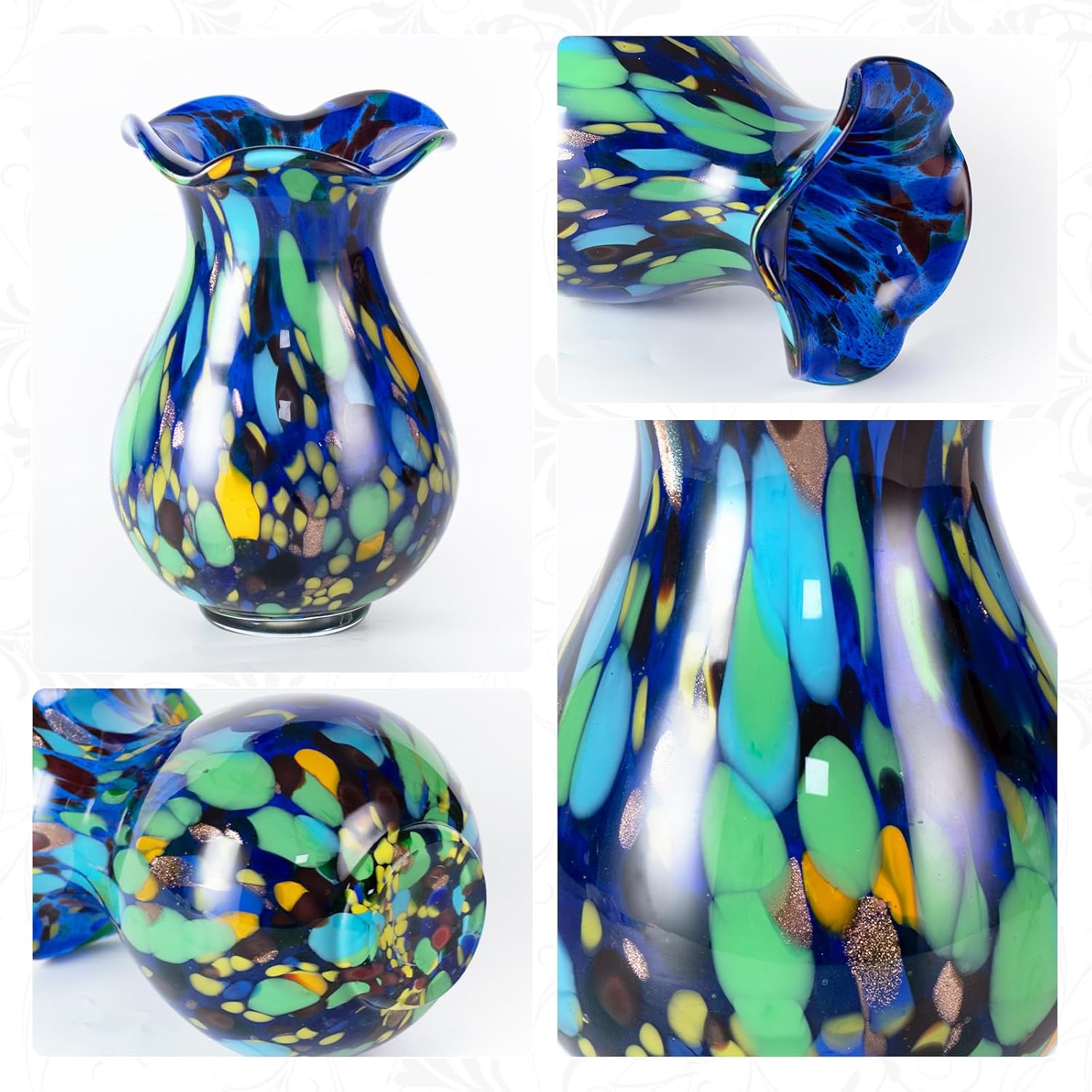 KAMMAK colored glass vase - detail image 3