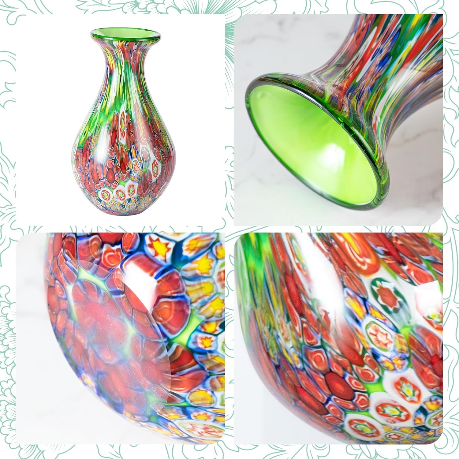 KAMMAK colored glass vase - detail image 3
