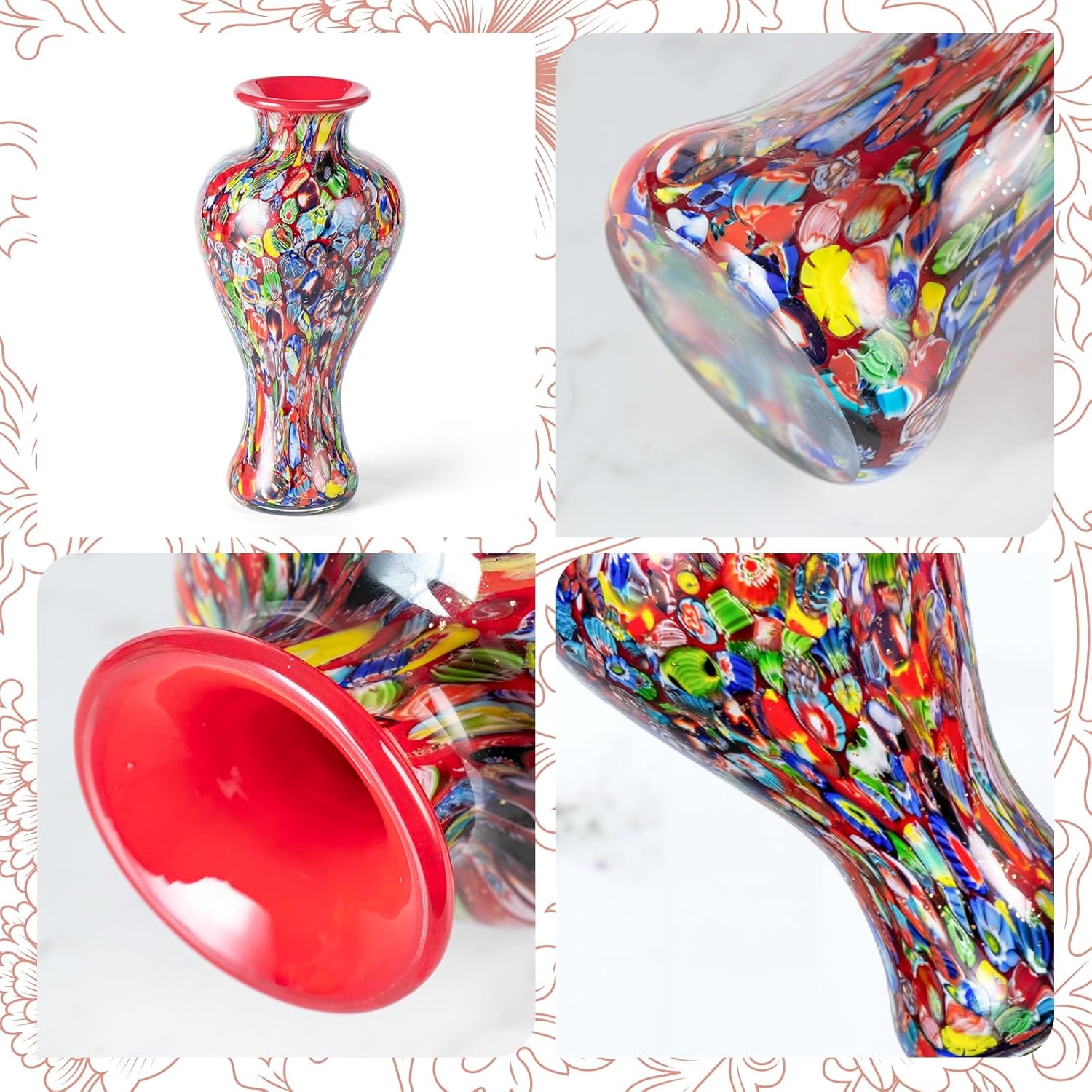 KAMMAK colored glass vase - detail image 3