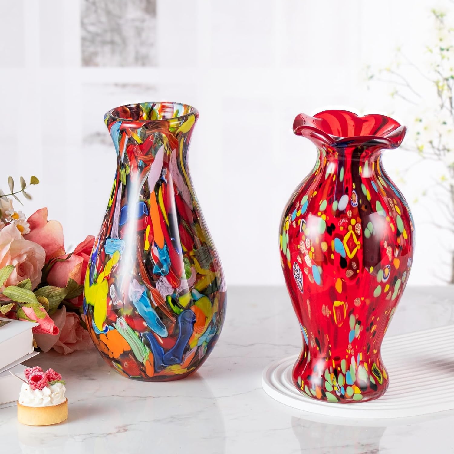 KAMMAK colored glass vase - detail image 1