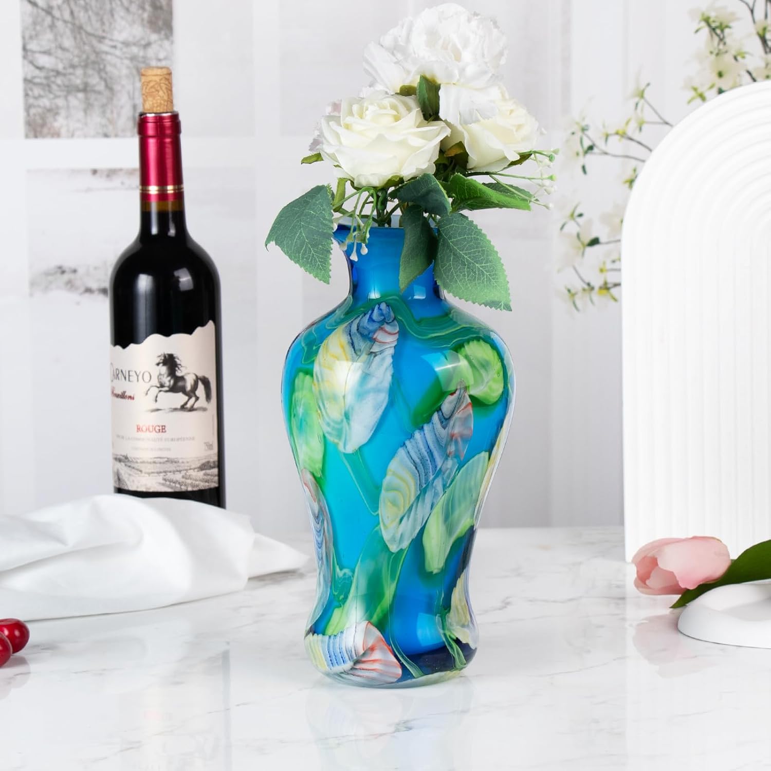 KAMMAK colored glass vase - detail image 2