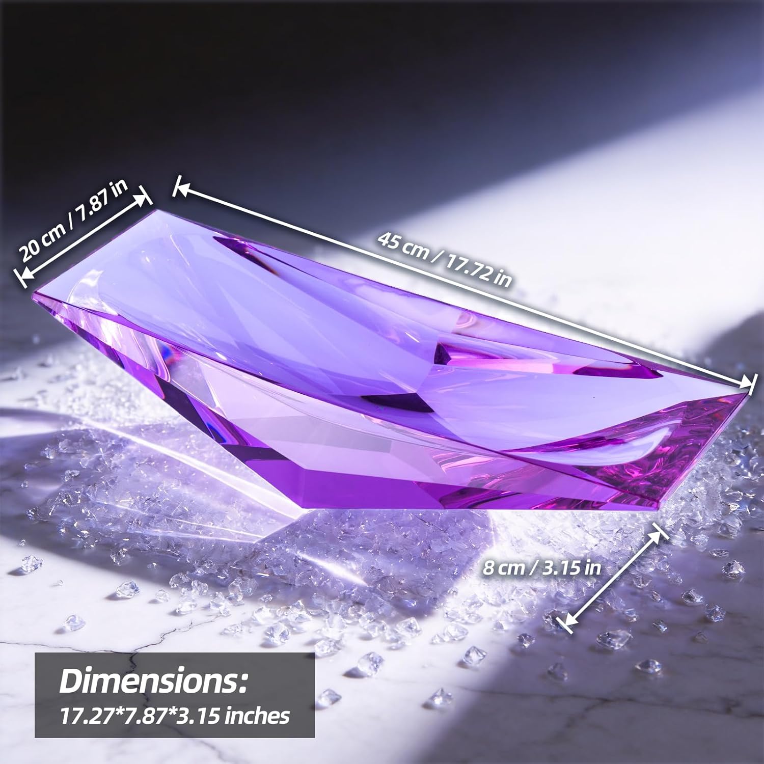 KAMMAK crystal glass fruit bowl luxury centerpiece