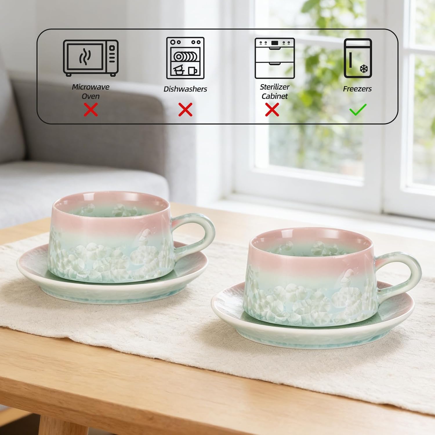 KAMMAK tea cups and saucers set - detail image 2