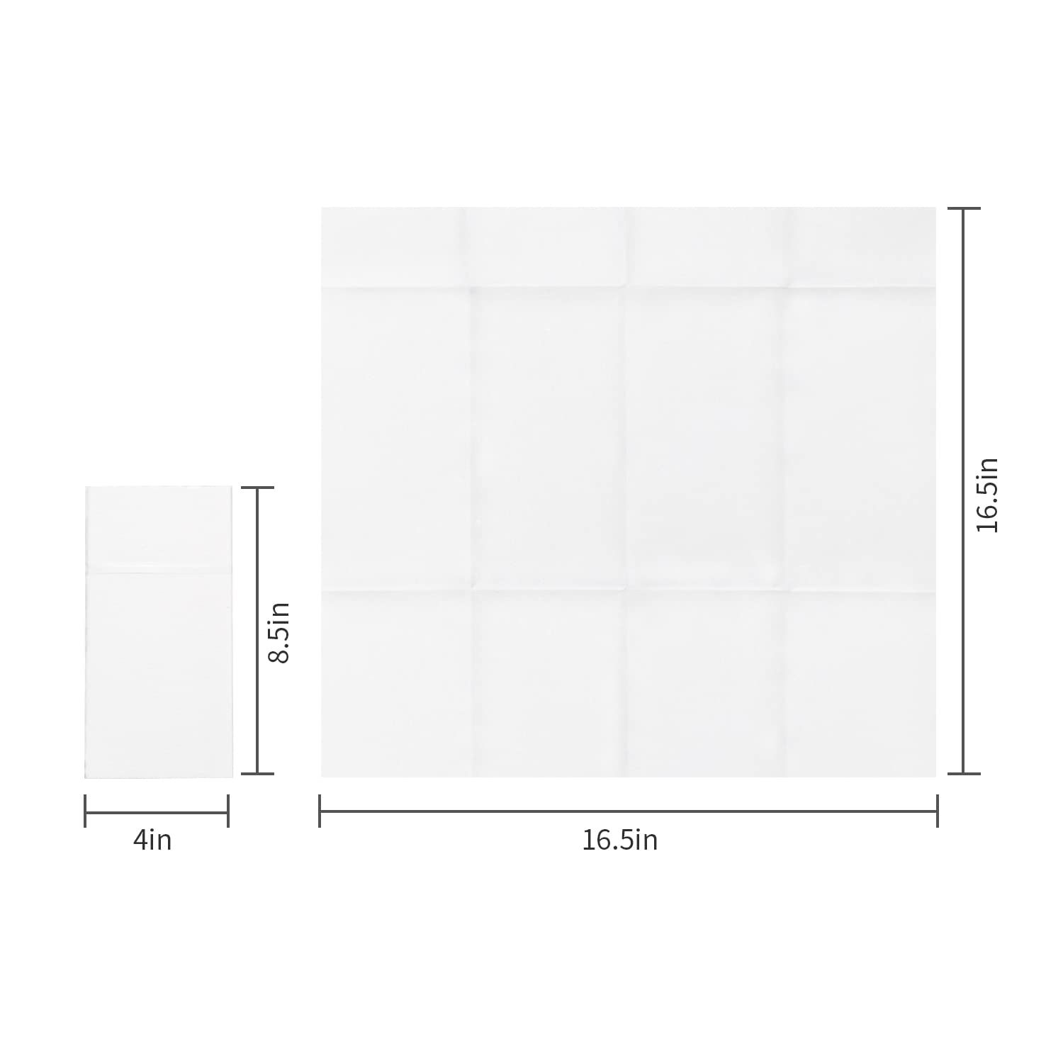 KAMMAK white dinner paper napkins with pocket - 200 pack disposable linen feel napkins