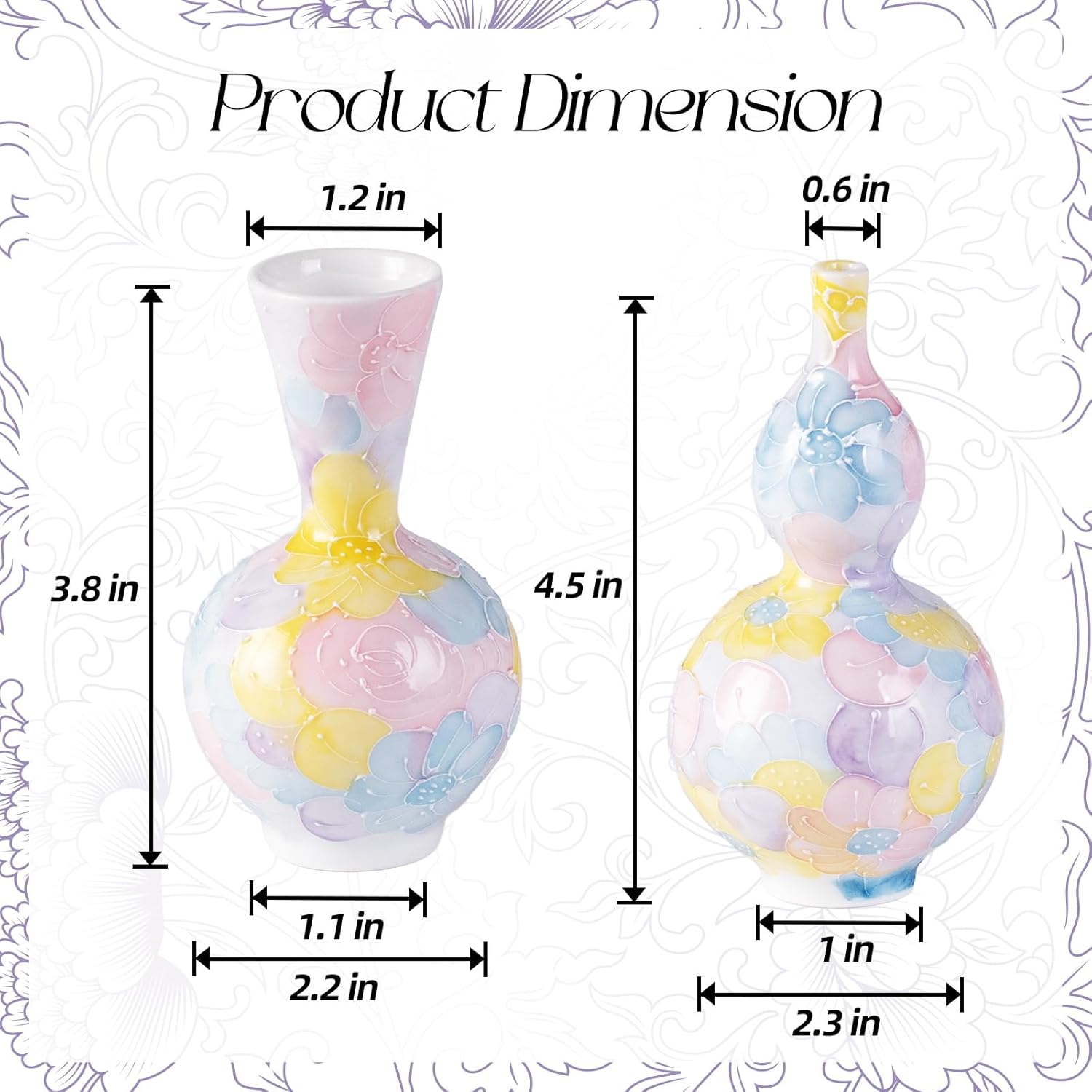 KAMMAK Colored Ceramic Vase - hand-painted decorative vase