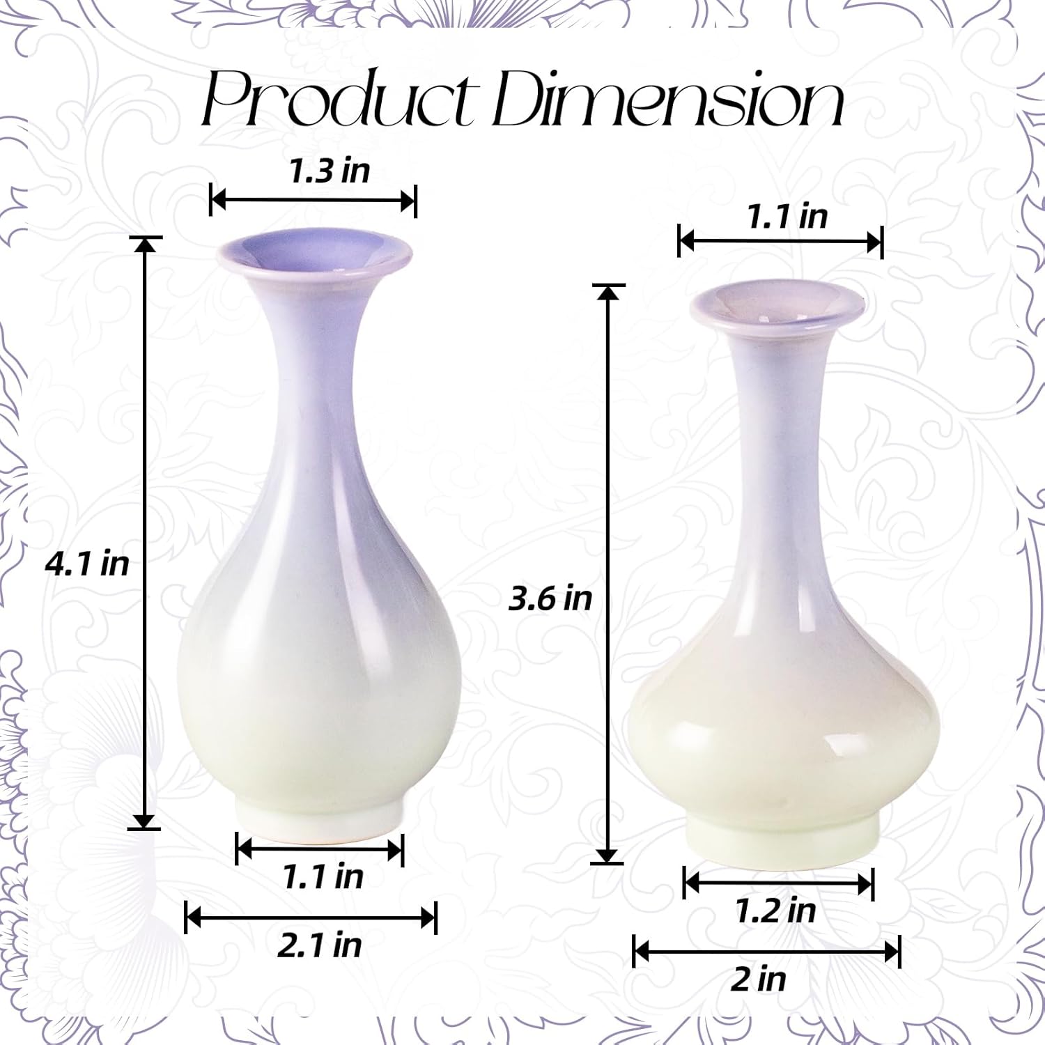 KAMMAK Colored Ceramic Vase - hand-painted decorative vase