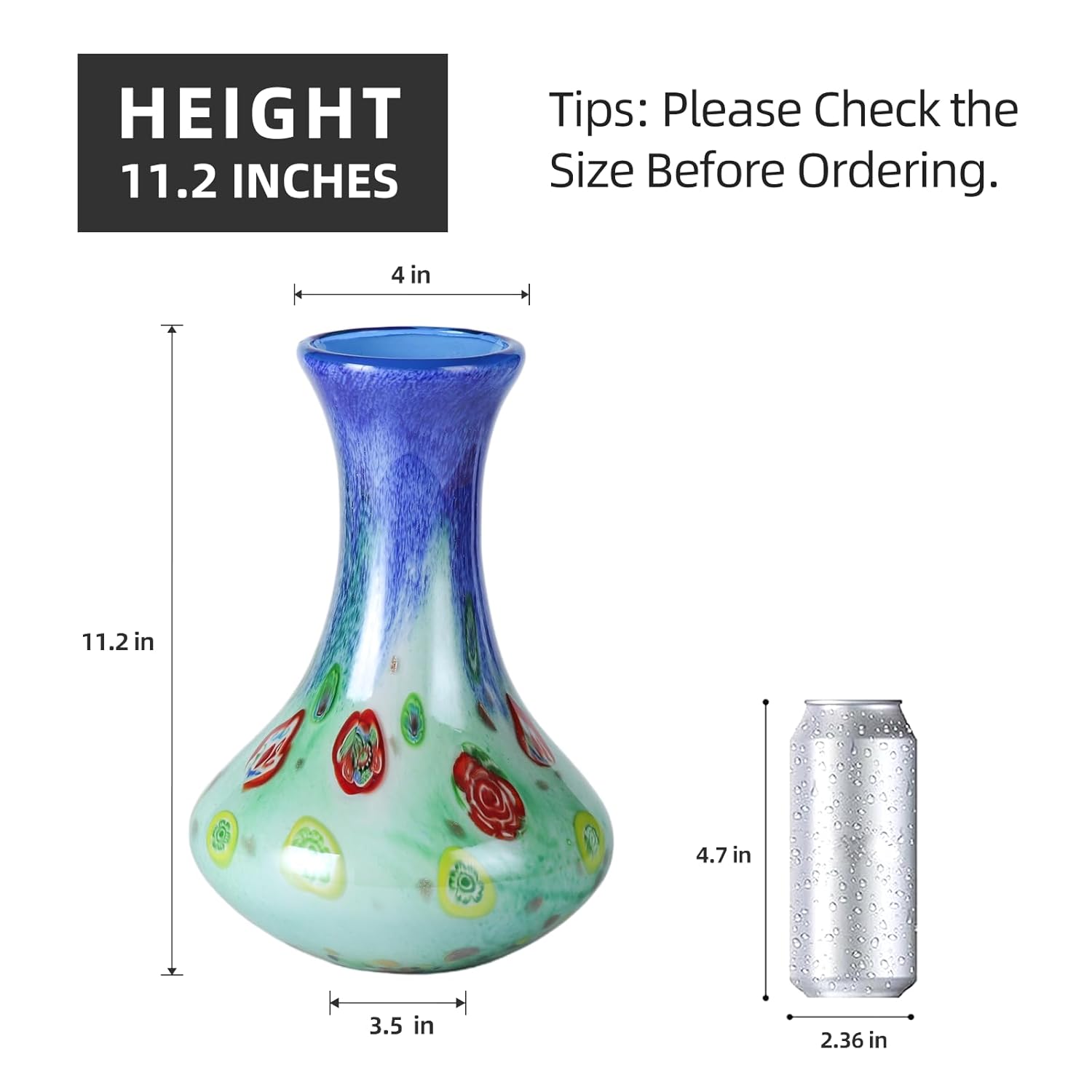 Kammak Colored Glass Vase