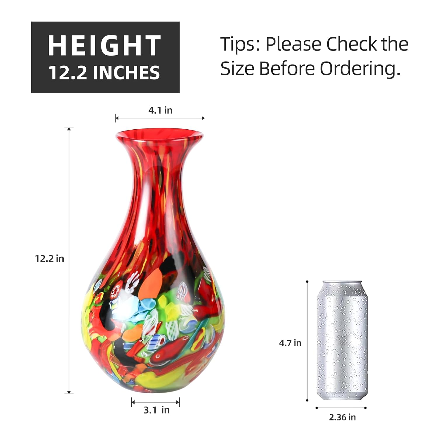 Kammak Colored Glass Vase