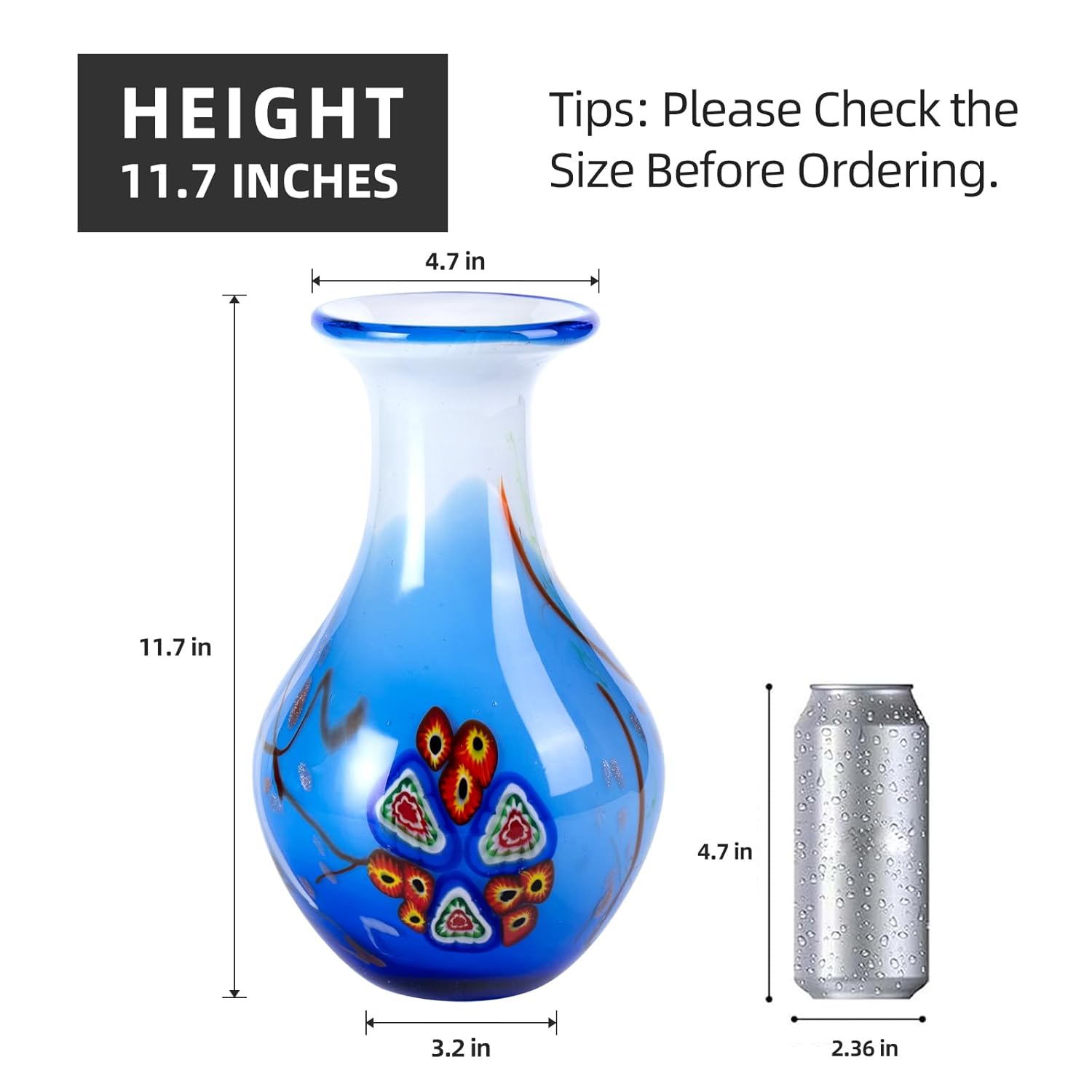 Kammak Colored Glass Vase