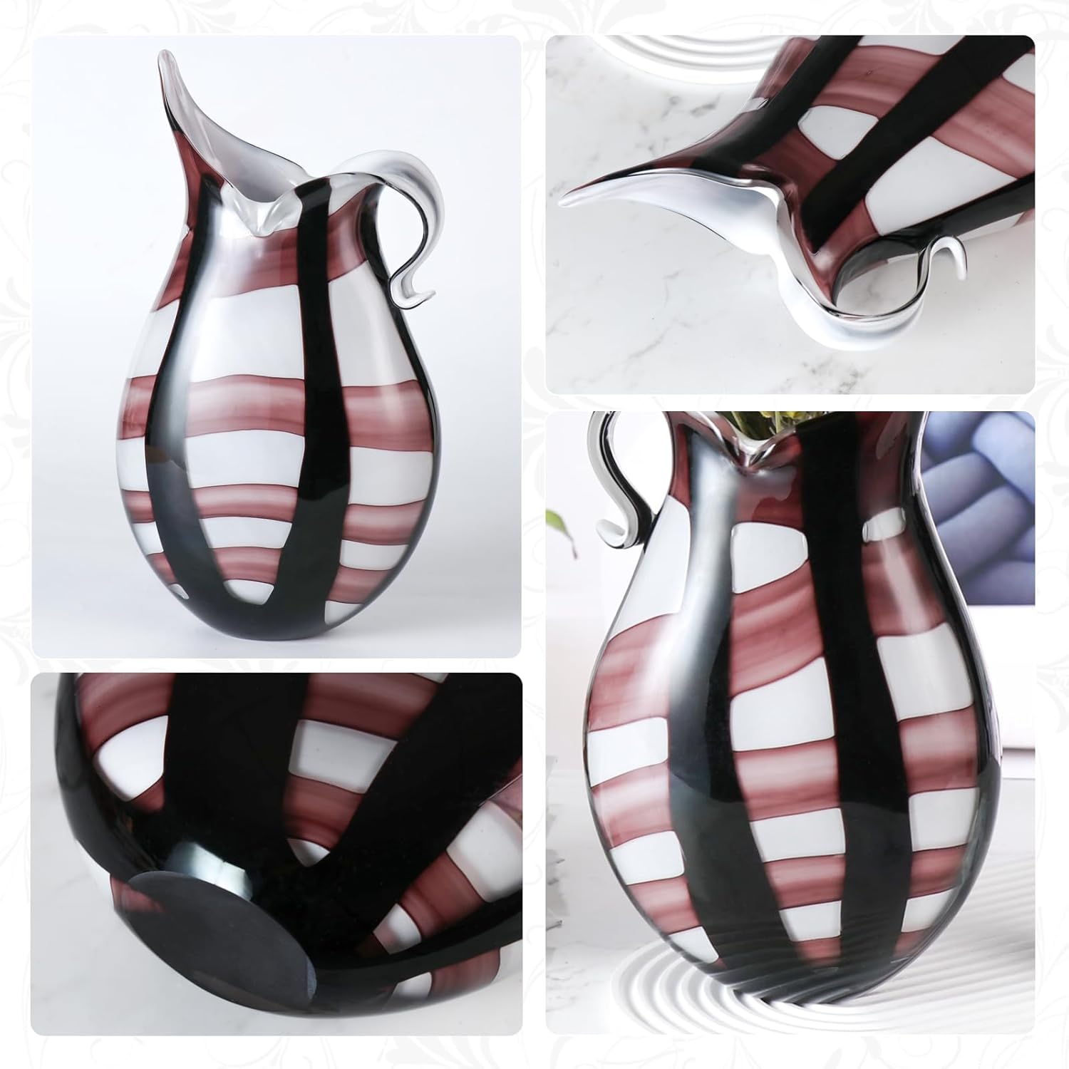 KAMMAK colored glass vase detail image 3