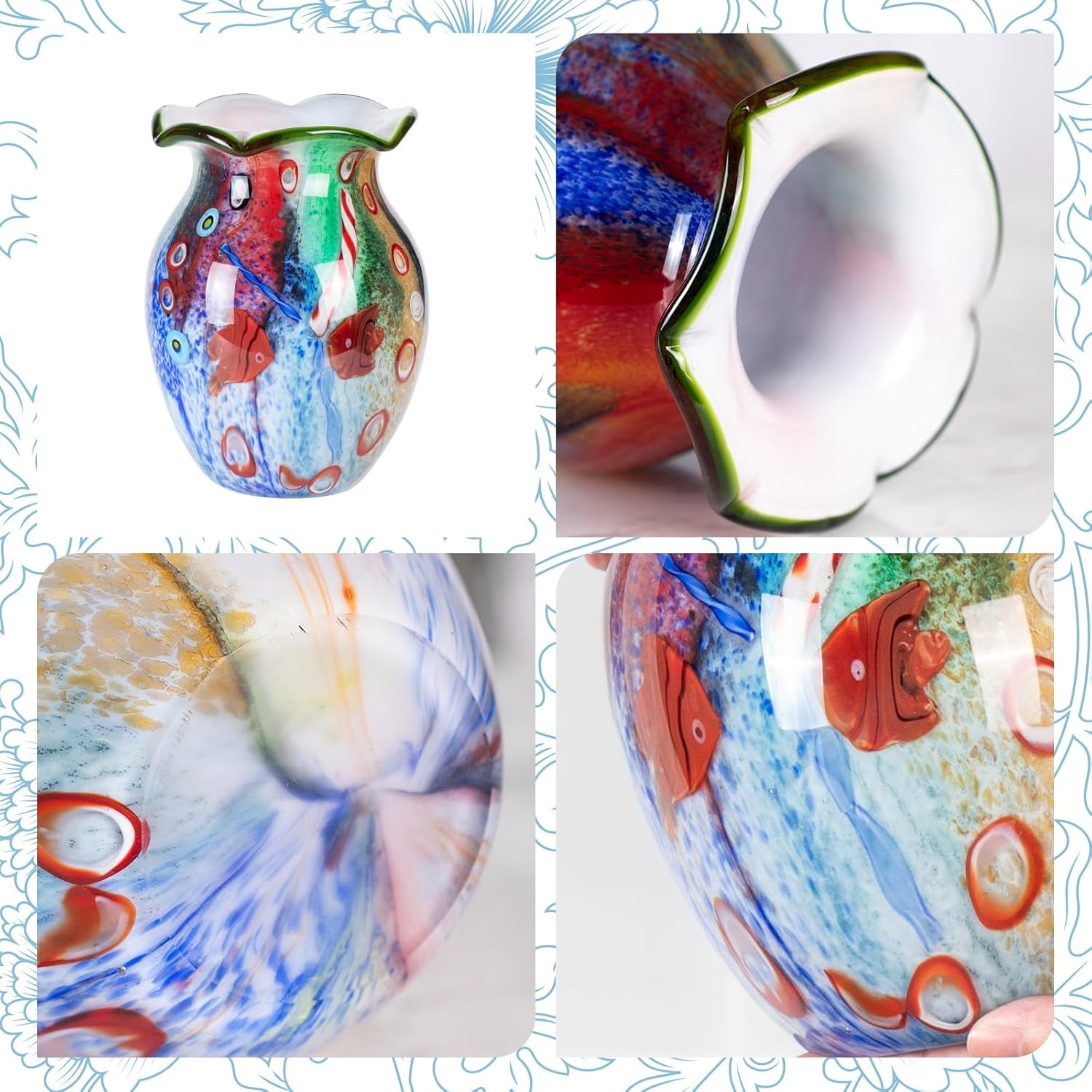 KAMMAK colored glass vase - detail image 3