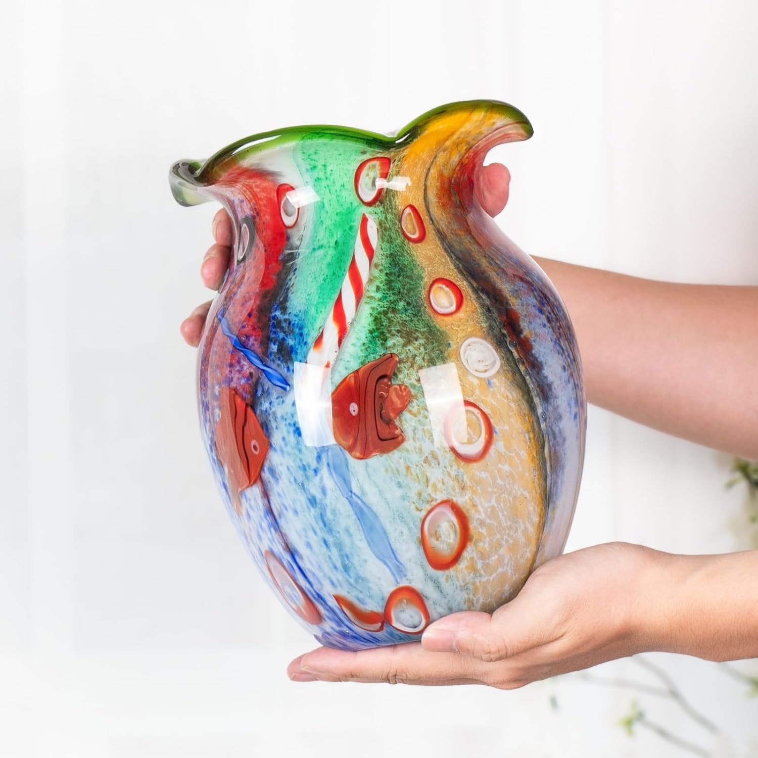 KAMMAK colored glass vase - detail image 4