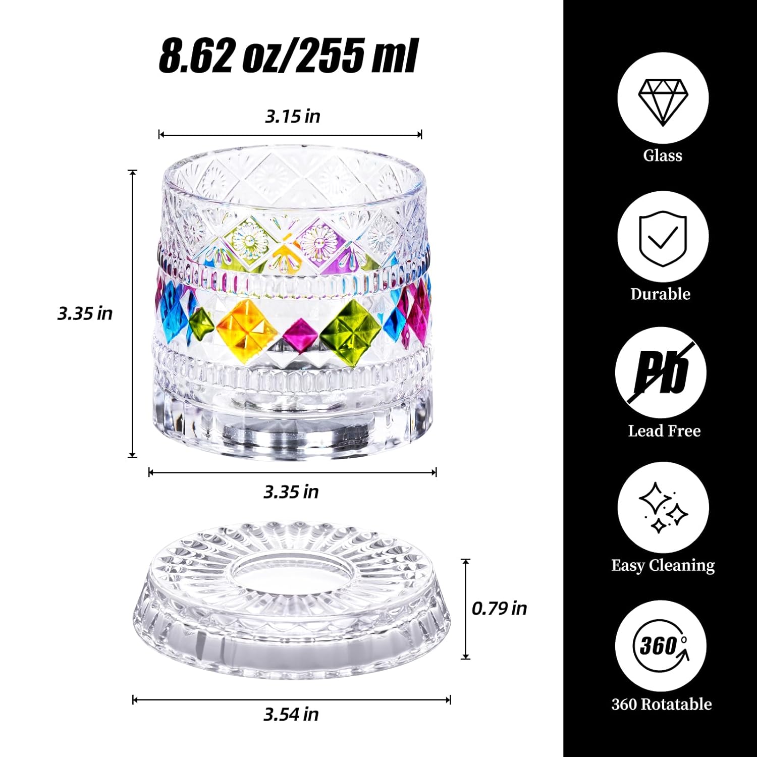 KAMMAK Whisky Glass OJ05 - classic tumbler with heavy base