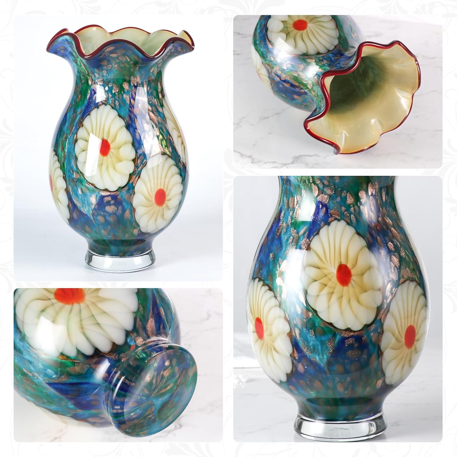KAMMAK colored glass vase - detail image 3