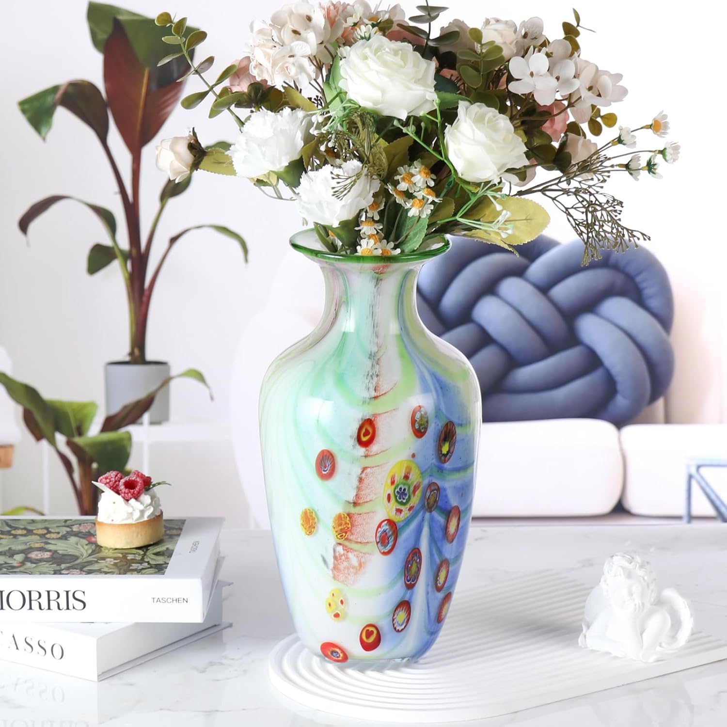 KAMMAK colored art glass vase - detail image 2