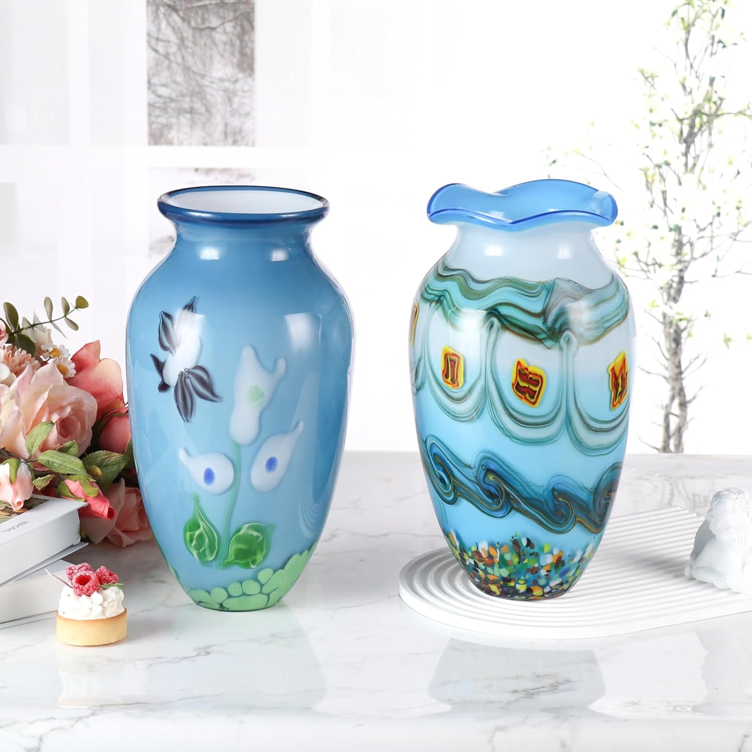KAMMAK colored glass vase - detail image 1
