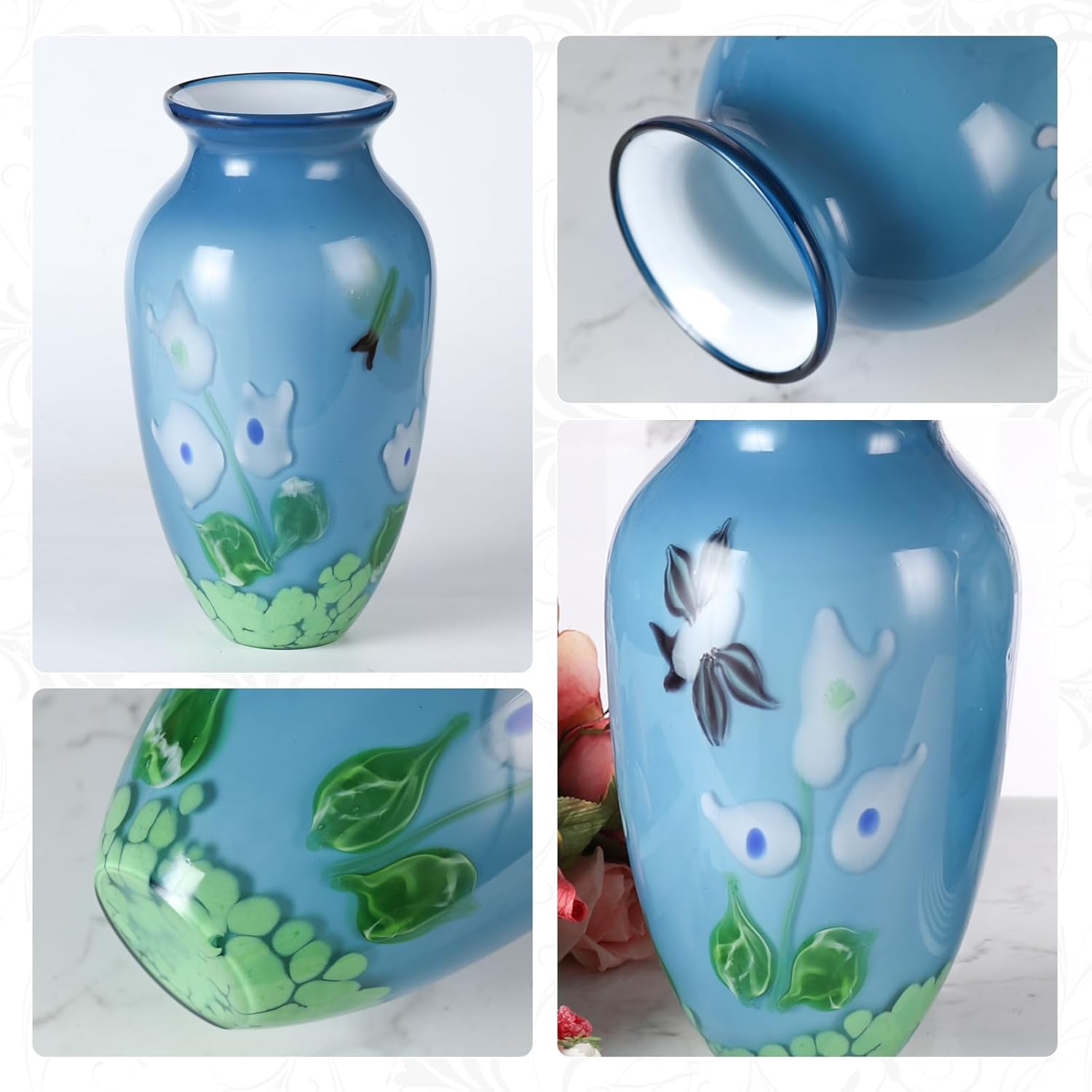 KAMMAK colored glass vase - detail image 3