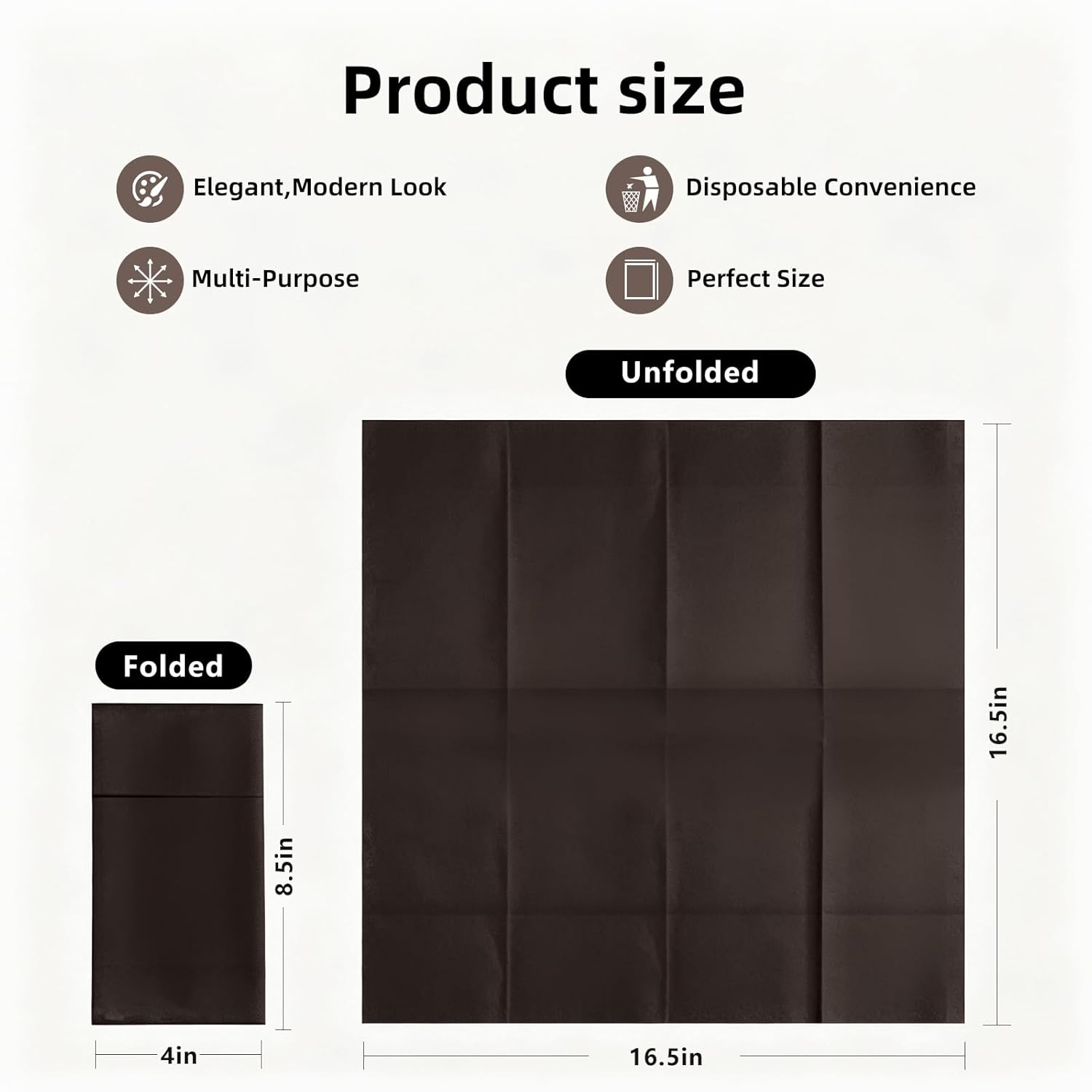 KAMMAK coffee disposable dinner napkins with pocket for silverware