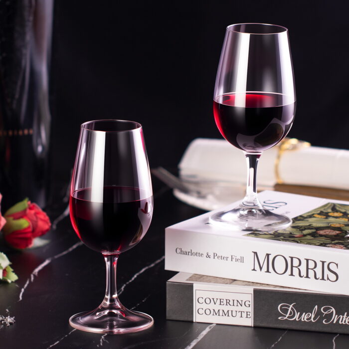 Wine Glasses Set of 2 6.7 oz Crystal Bordeaux Wine Glasses - Image 2