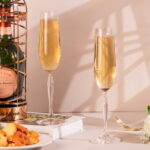 Crystal Champagne Glasses Set of 2, 6.8oz Elegnt Glass - Image 2