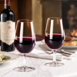 Wine Glasses Set of 2 6.7 oz Crystal Bordeaux Wine Glasses