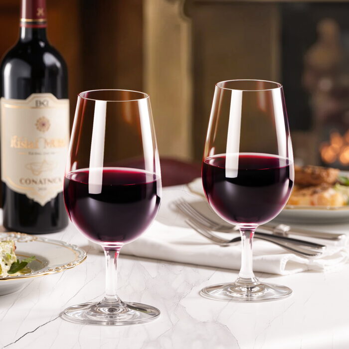 Wine Glasses Set of 2 6.7 oz Crystal Bordeaux Wine Glasses - Image 5