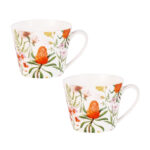 Bone China Mugs 16 oz Coffee Mugs with Handle, Tea Cup