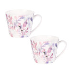 Bone China Mugs 16 oz Coffee Mugs with Handle, Tea Cup