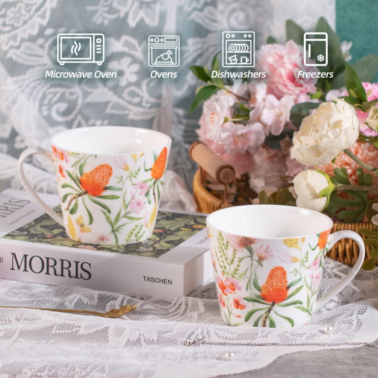 KAMMAK Bone China Coffee Mugs 16oz - 7KPSP588N – detail view 3