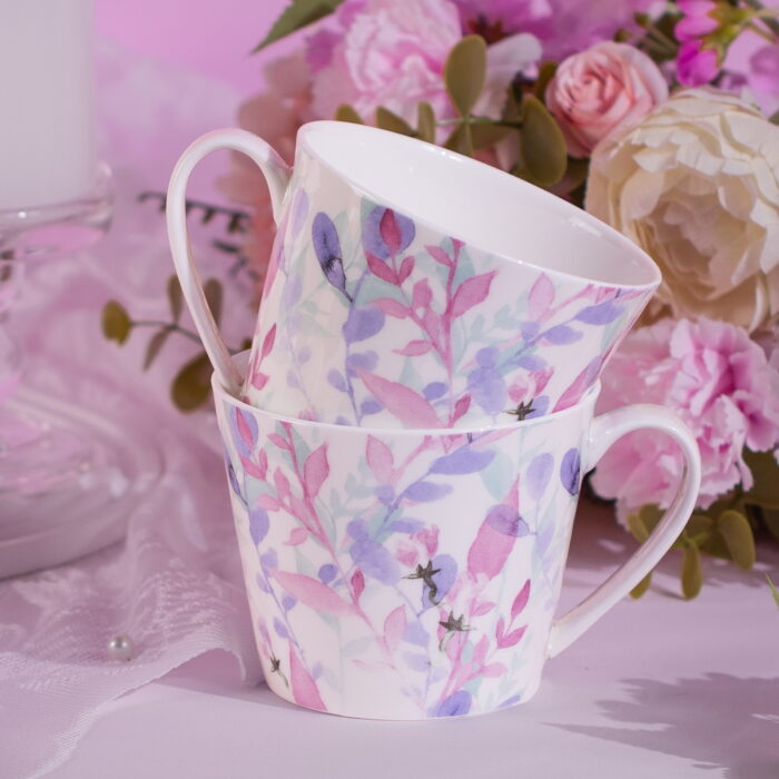 Ceramic Mug5 Bone China Mugs 16 oz Coffee Mugs with Handle, Tea Cup - Image 1