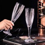 Crystal Champagne Glasses Set of 2, 6.3oz Elegnt Glass - Image 3