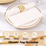 kammak Napkins White Dinner Napkins with Pocket 100 Pack - Image 6