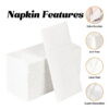 Paper Napkin8 KAMMAK 7KPSP136N-01 dinner napkins shape and proportion detail image 3