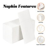kammak Napkins White Dinner Napkins with Pocket 100 Pack - Image 3