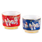Tea Cups Set of 2, 3.53 Mini Ceramic & Porcelain Tea Mugs