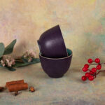 Tea Cup, 4.8oz Small Tea Cups Set of 2, Purple Porcelain - Image 3