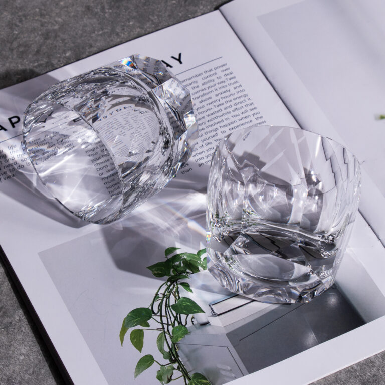 Crystal Whiskey Glasses Set of 2, 7.1oz Old Fashioned Glasses – detail view 3