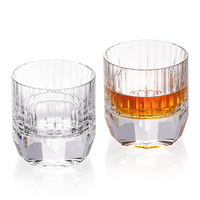 crystal whiskey glasses white (3) Crystal Whiskey Glasses Set of 2, 7.44oz Old Fashioned Glasses - Image 1