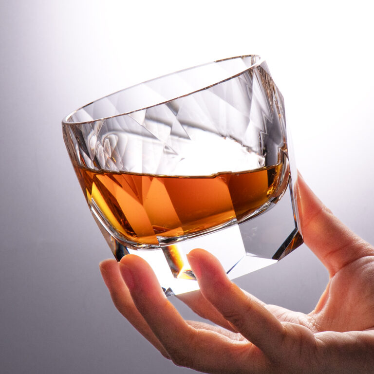 Crystal Whiskey Glasses Set of 2, 7.1oz Old Fashioned Glasses – detail view 2