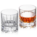 Crystal Whiskey Glasses Set of 2, Luxury 7.78oz Old Fashioned