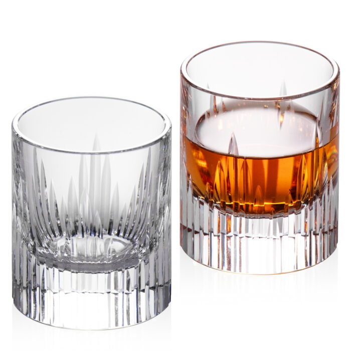 crystal whiskey glasses1 Crystal Whiskey Glasses Set of 2, Luxury 2.03oz Old Fashioned - Image 1