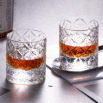 Crystal Whiskey Glasses Set of 2, Hand Blown 7.78oz Old Fashion - Image 3