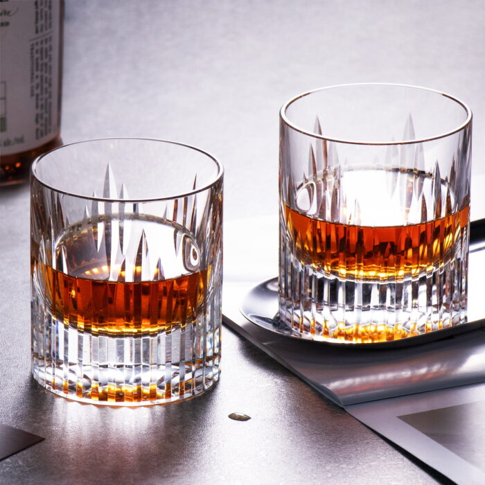 Crystal Whiskey Glasses Set of 2, Luxury 7.44oz Old Fashioned - Image 3