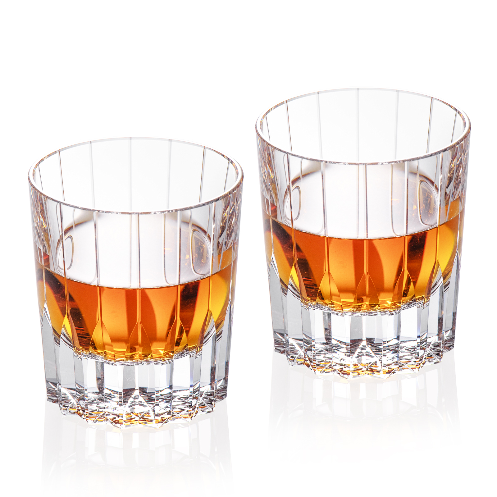 k9 whiskey glasses K9 Crystal Whiskey Glass Set of 2,Faceted Crystal Texture,7.44oz