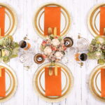 Napkins Disposbale 100 Pack Orange Cloth like Paper Dinner - Image 3