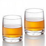 Stemless Shot Glasses Set of 2, 60ml/2oz Clear Espresso