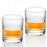 Stemless Shot Glasses Set of 2, 100ml/3.3oz Clear Espresso