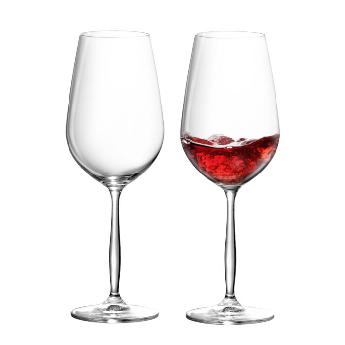 Wine Glasses Set of 2 18.6 oz Hand Blown Crystal Bordeaux - Image 1