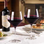 Wine Glasses Set of 2, 20 oz Hand Blown Crystal Bordeaux