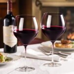 Wine Glasses Set of 2 Hand Blown 22oz Crystal Bordeaux - Image 4